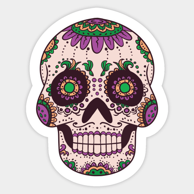 Sugar Skull Sticker by SLAG_Creative